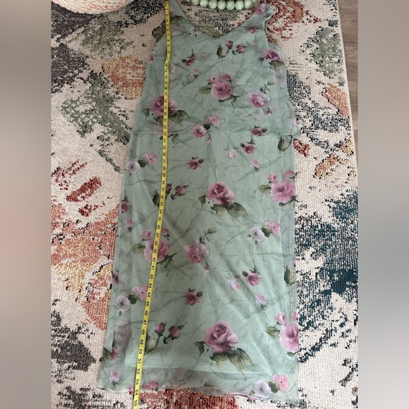 Vintage 90s Plus Women’s Floral Print Sleeveless Dress Size 14W Made in USA - Picture 8 of 16